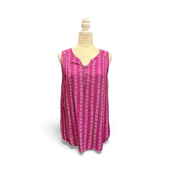 Sonoma Goods for Life Women’s Purple BOHO Tunic Tank Top Size Medium - Picture 2 of 9